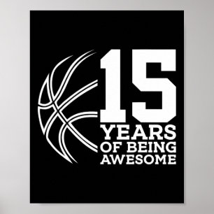 Affiche 15 ans d'être génial Bysketbyll 15e anniversaire