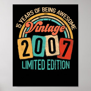 Affiche 15 Ans D'Être Impressionnant En 2007 15ème Anniver