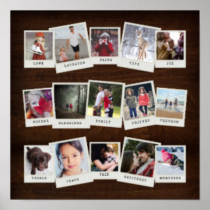 Affiche 15 Instant Film Photos Photo Gift Collage