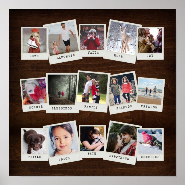 Affiche 15 Instant Film Photos Photo Gift Collage (Devant)