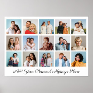 Affiche 15 Photo Collage Ajoutez Votre Propre Salutation