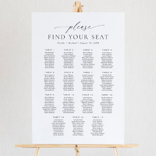 Affiche 15 Tables Merci De Trouver Votre Place Plan De Tab