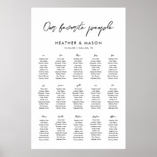 Affiche 15 Tables Nos Mariages Favoris Sièges