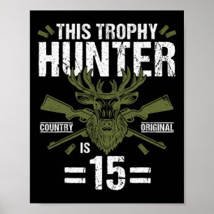 Affiche 15e anniversaire Chasse au canard Chasseur de cerf