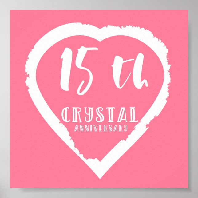 Affiche 15e anniversaire du Mariage cristal traditionnel (Devant)