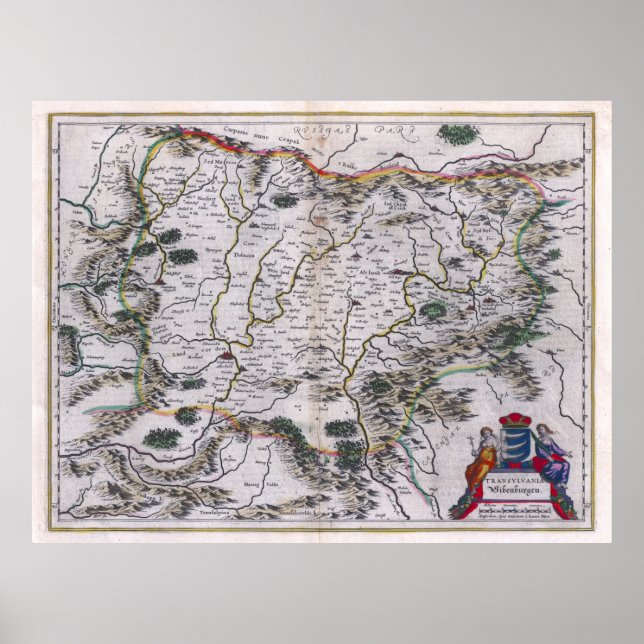 Affiche 1647 Transylvania Map (Devant)