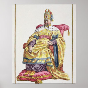 Affiche 1662-1722) empereurs Manchu de Kang Tsi (de la