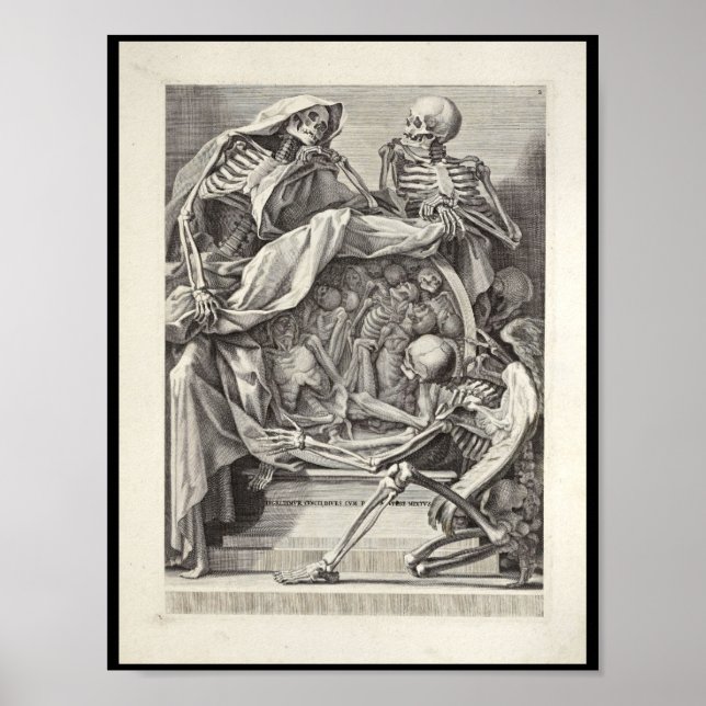 Affiche 1691 Squelettes d'anatomie artistique Imprimer (Devant)