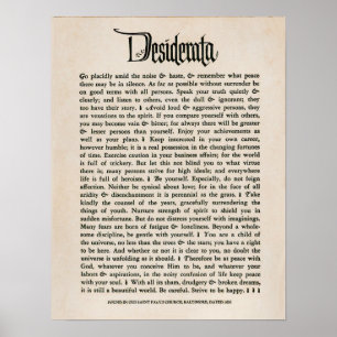 Affiche 1692 - Desiderata