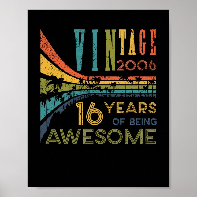 Affiche 16 Anniversaire Vintage 2006 16e anniversaire (Devant)