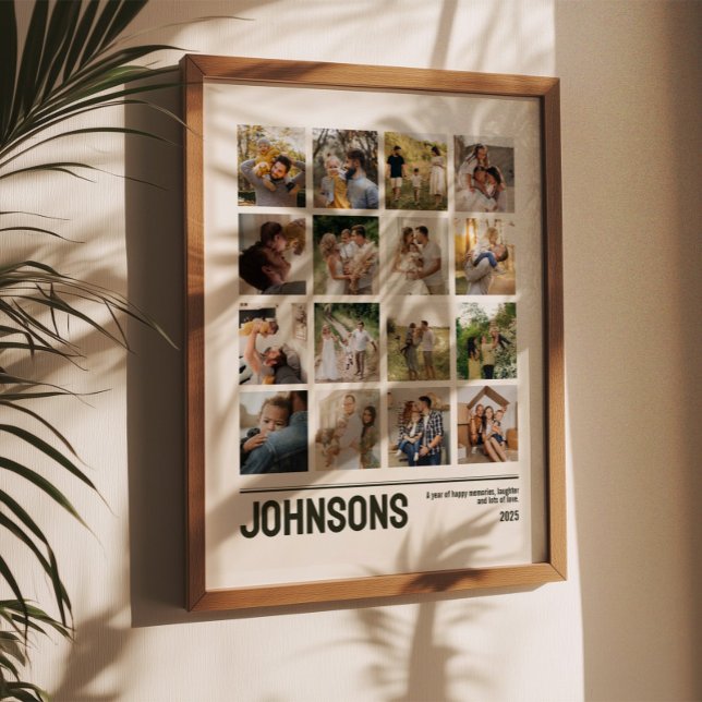 Affiche 16 Collage de photos Famille Photos de mariage Sou (Créateur téléchargé)