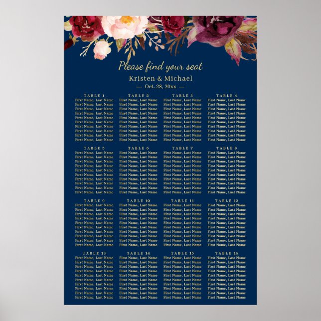 Affiche 16 Tableaux Mariages floraux Bourgogne (Devant)