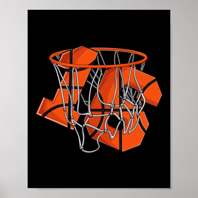 Affiche 16e anniversaire Basketball enfants (Devant)