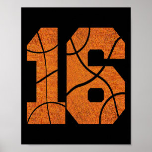 Affiche 16e anniversaire Bysketbyll Boys Kids