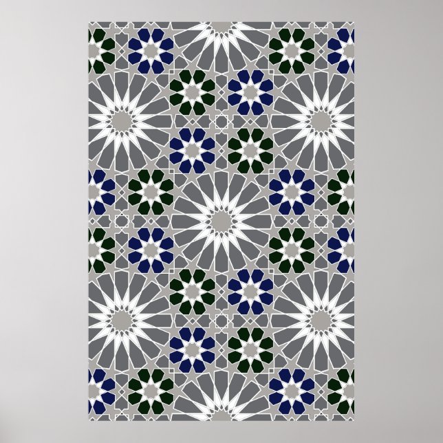 Affiche 16s et 8s Rosaces de style marocain 5 Amélioré (Devant)