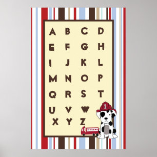 Affiche 16x24 Nursery Art ABC Chart Nojo Jungle Tales