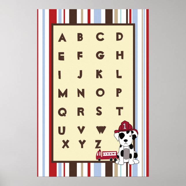 Affiche 16x24 Nursery Art ABC Chart Nojo Jungle Tales (Devant)