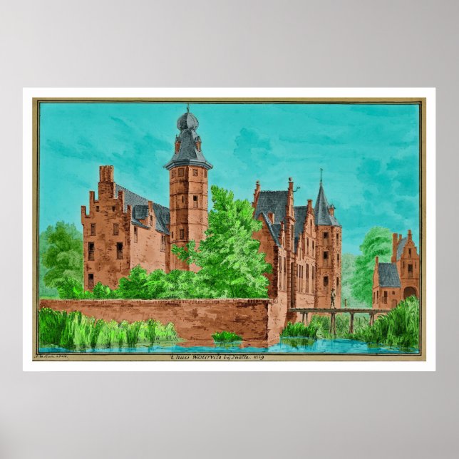 Affiche 1729 A. de Haen Dutch Kasteel WESTERVELT ...  (Devant)