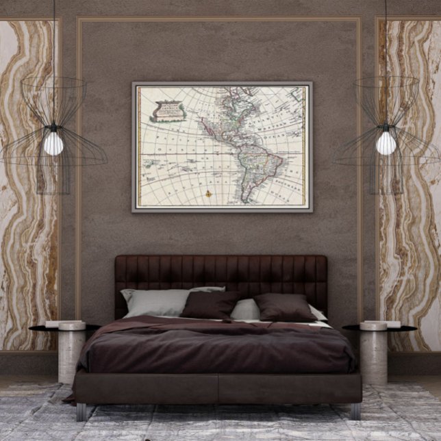 Affiche 1747 Bowen Carte of North America and South Americ (Créateur téléchargé)