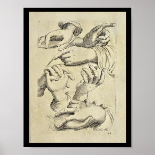 Affiche 1770 Anatomie artistique Doigts humains Imprimer