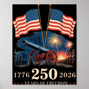 Affiche 1776 2026 250 Ans de liberté 250e anniversaire amé