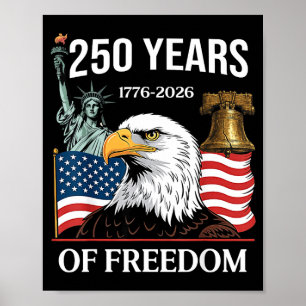 Affiche 1776-2026 250e anniversaire États-Unis 250 ans d