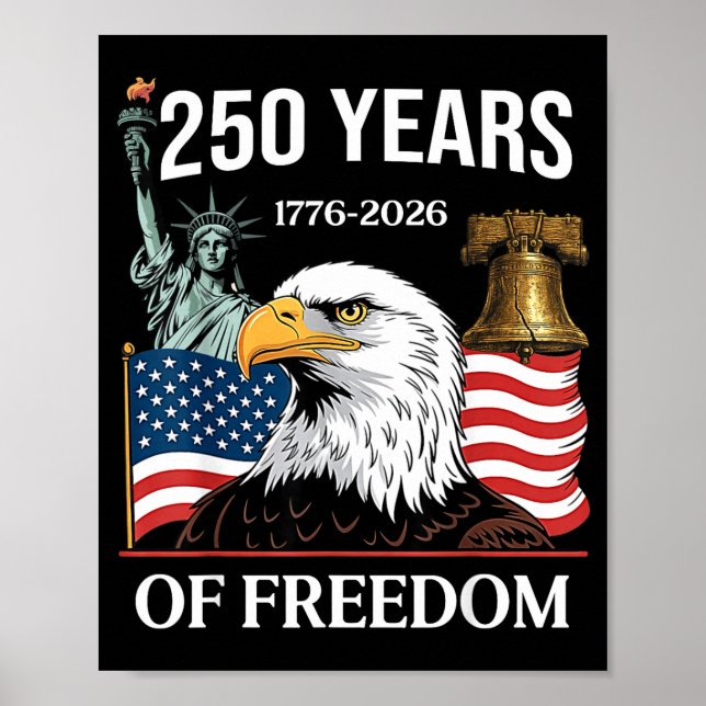 Affiche 1776-2026 250e anniversaire États-Unis 250 ans d (Devant)