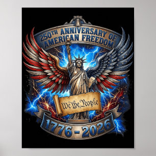 Affiche 1776-2026 États-Unis 250e anniversaire 4 juillet i
