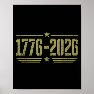 Affiche 1776 2026 patriote américain usa 4 juillet