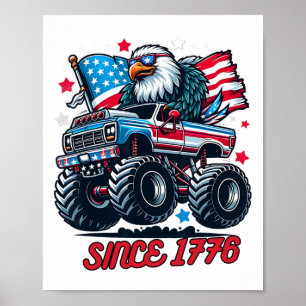 Affiche 1776 4 juillet Ld Eagle Drapeau Usa 250 Anniversai