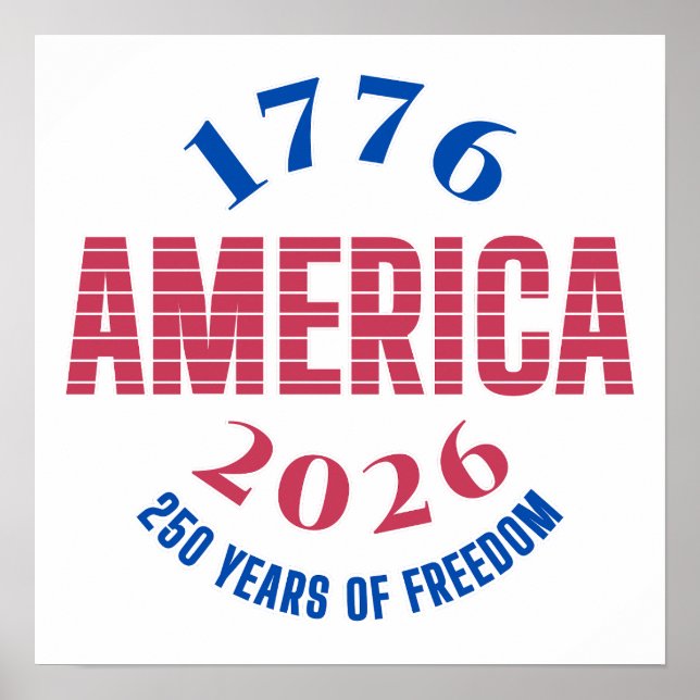 Affiche 1776 AMÉRIQUE 2026 250 ans de liberté  (Devant)
