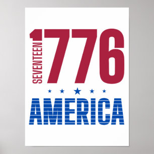 Affiche 1776 Amérique 250 ans de liberté historique