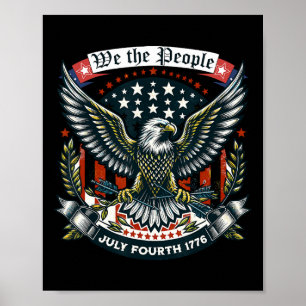 Affiche 1776 La vie la liberté poursuite du bonheur 4 juil