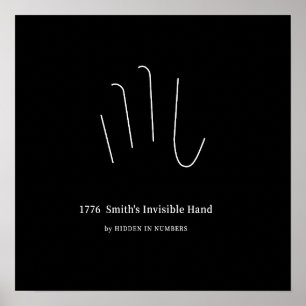 Affiche 1776 Main invisible de Smith minimaliste