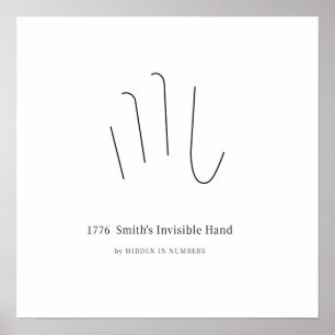 Affiche 1776 Main invisible de Smith minimaliste