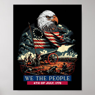 Affiche 1776 Vie Liberté Poursuite Du Bonheur 4 Juillet