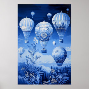 Affiche 1789 Ballons flottants à air chaud