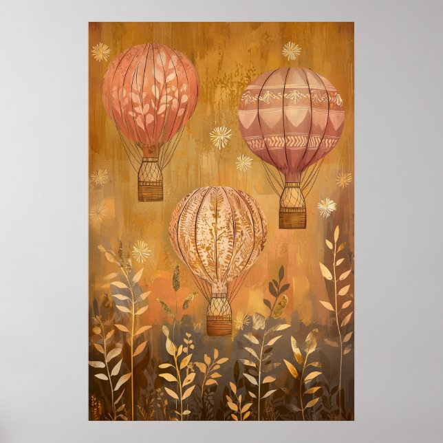 Affiche 1794 Ballons flottants à air chaud (Devant)