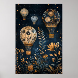 Affiche 1795 Ballons flottants à air chaud