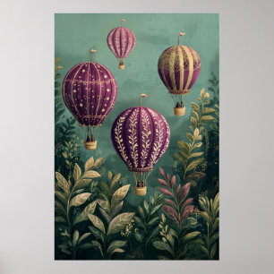 Affiche 1799 Ballons flottants à air chaud