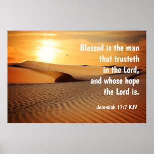 Affiche 17:7 de Jérémie - Blessed est l'homme qui trusteth