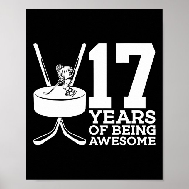 AFFICHE 17 ANS D'ÊTRE UN HOCKEY GLACE INCROYABLE 17E ANNIV (Devant)