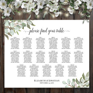Affiche 17 Table Eucalyptus Végétation Mariage Plan de Tab