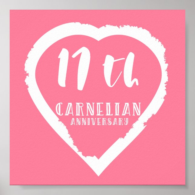 Affiche 17e anniversaire Mariage carnélien traditionnel (Devant)