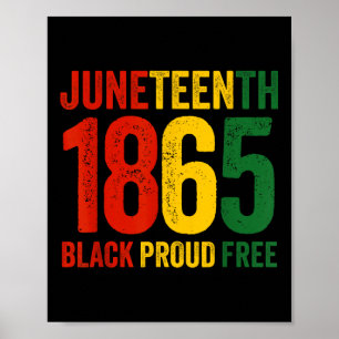 Affiche 17ème Freeish Depuis 1865 Histoire des Noirs Femme