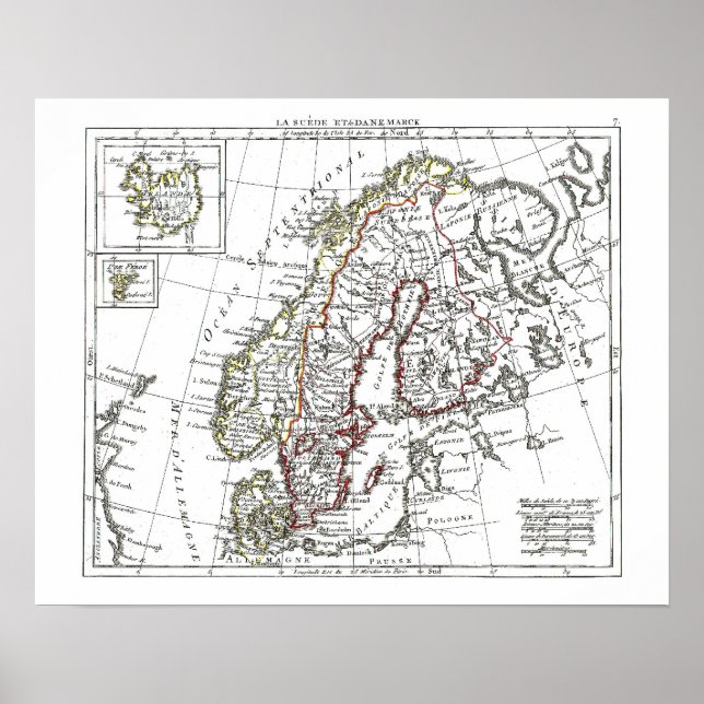 Affiche 1806 Carte - La Suede au Danemarck (Devant)