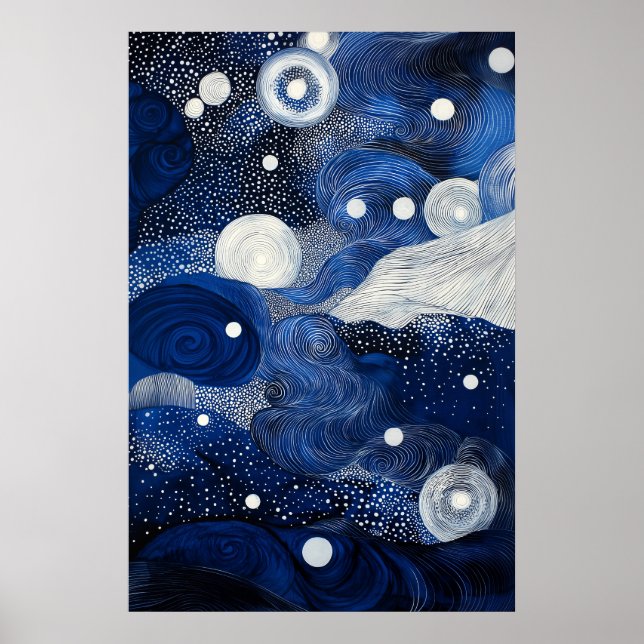 Affiche 1807 Paysage surréaliste cosmique (Devant)