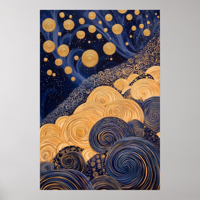 Affiche 1810 Paysage surréaliste cosmique (Devant)