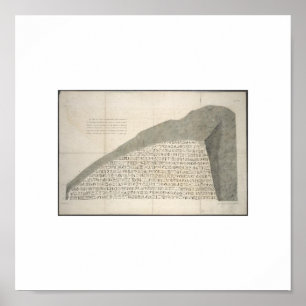 Affiche 1810 Rosetta Stone Heiroglyphs Photo