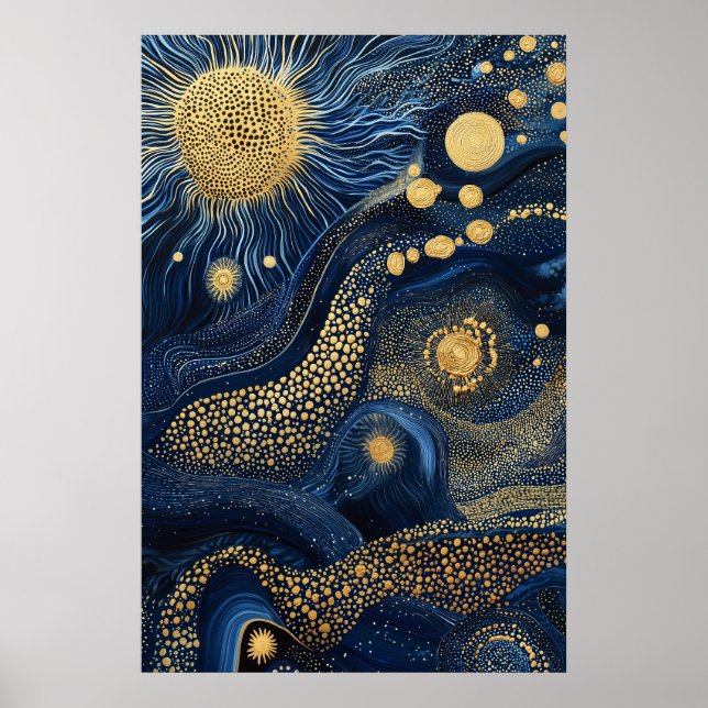 Affiche 1814 Paysage surréaliste cosmique (Devant)